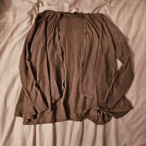 Brown Knit Flowy Cardigan